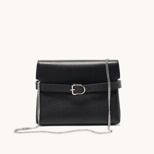 Senreve Women's Large Soft Black Cavalla Satchel Piccola Leather Clutch $1100